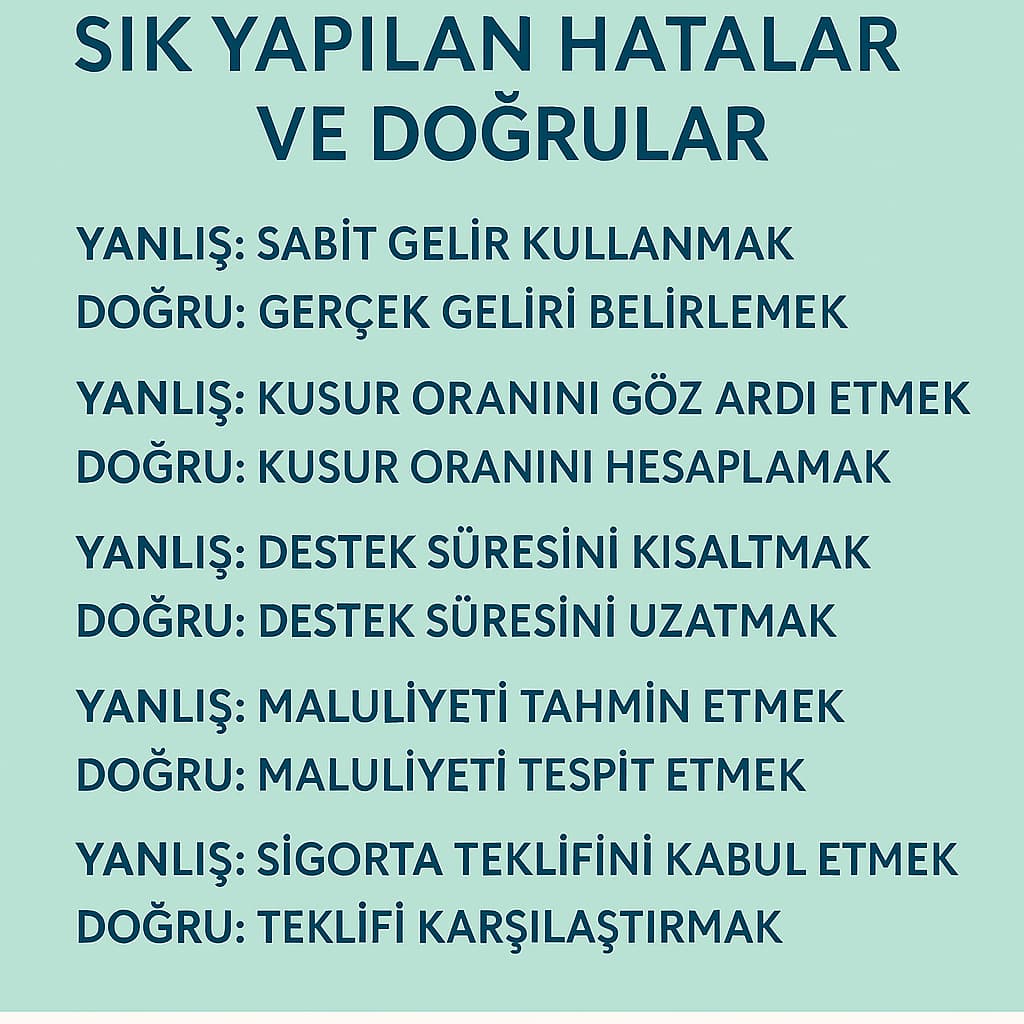 Tazminat Hesaplarında Sık Yapılan Hatalar ve Doğrular