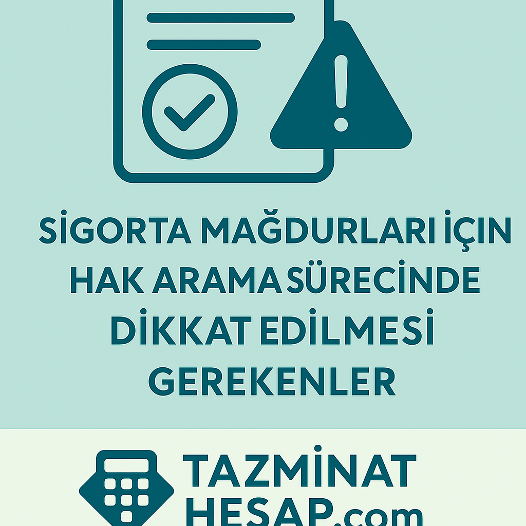 Sigorta Mağdurları İçin Hak Arama Sürecinde Dikkat Edilmesi Gerekenler