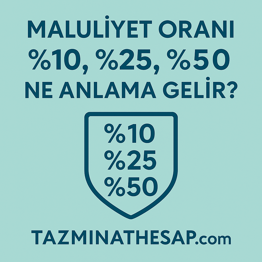 Maluliyet Oranı %10, %25, %50 Ne Anlama Gelir? Tazminatınızı Nasıl Etkiler?
