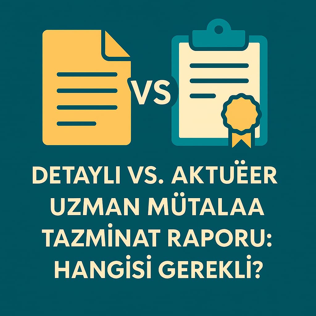 Detaylı vs. Aktüer Uzman Mütalaa Tazminat Raporu: Hangisi Gerekli?