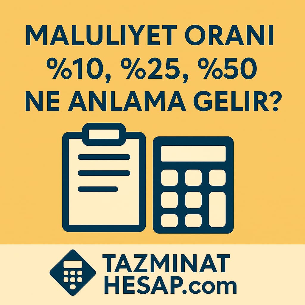 Maluliyet Oranı %10, %25, %50 Ne Anlama Gelir? 2025 Güncel Tazminat Rehberi  İçindekiler