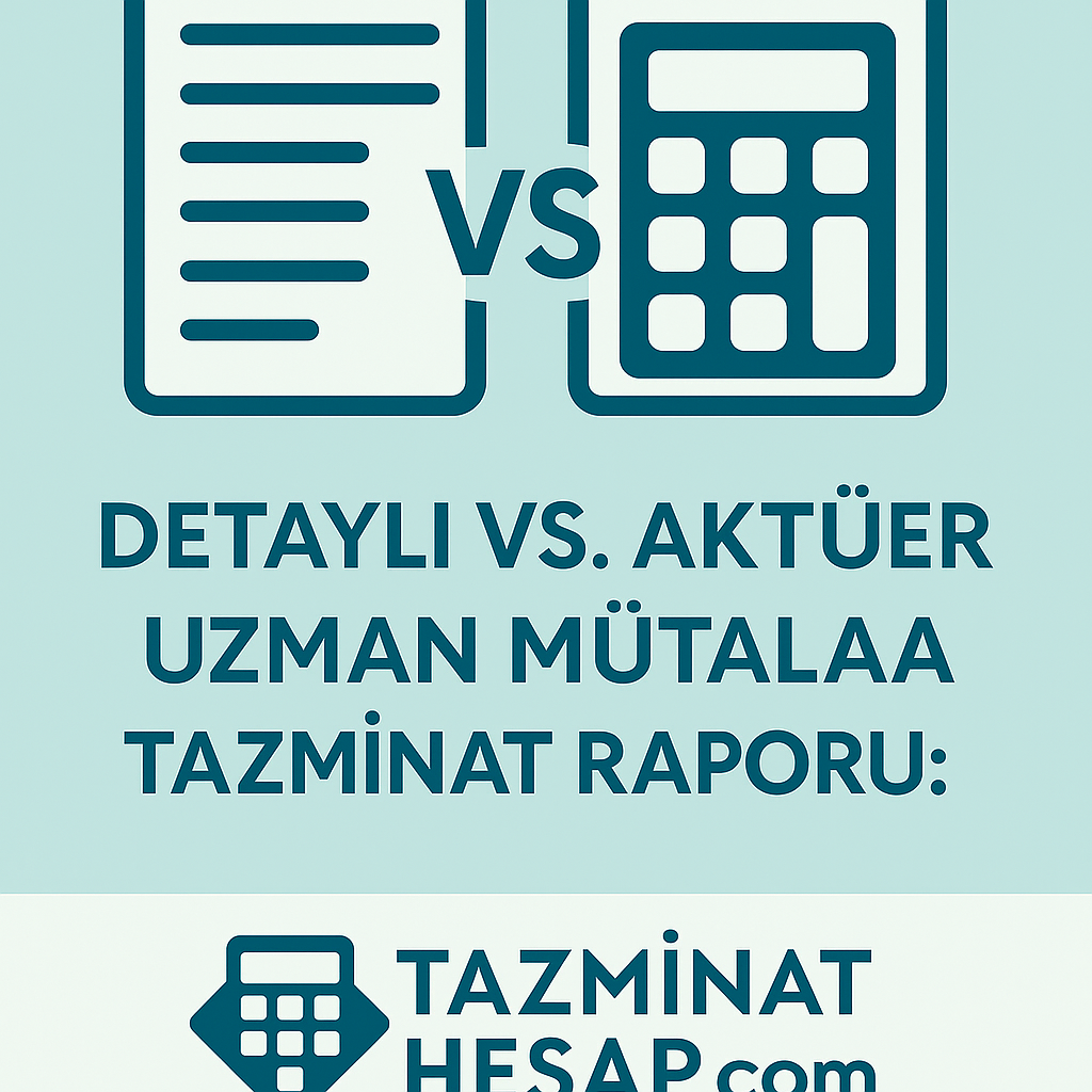Detaylı vs. Aktüer Uzman Mütalaa Tazminat Raporu: Hangisi Gerekli?
